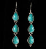 Tibetan Turquoise Dangle Earrings—RAIN