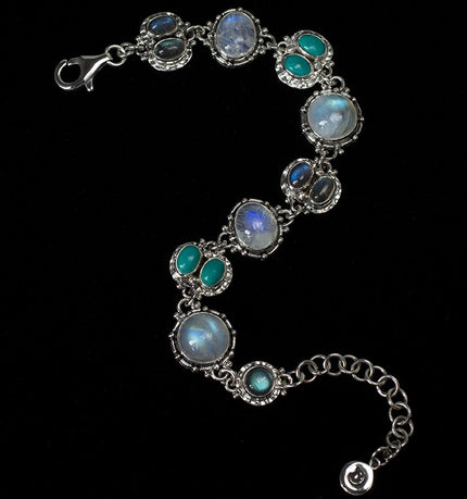 Sterling Silver Multi-Gemstone Bracelet