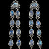 Sterling Silver Rainbow Moonstone Dangle Earrings