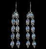 Sterling Silver Rainbow Moonstone Dangle Earrings
