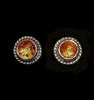 Sterling Silver Amber Studs