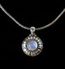 Sterling Silver Rainbow Moonstone Sun Necklace