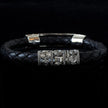 Sterling Silver Gemstone Leather Bracelet